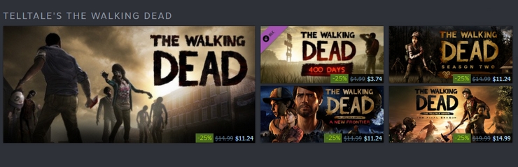 The Walking Dead back on Steam, New releases on Switch